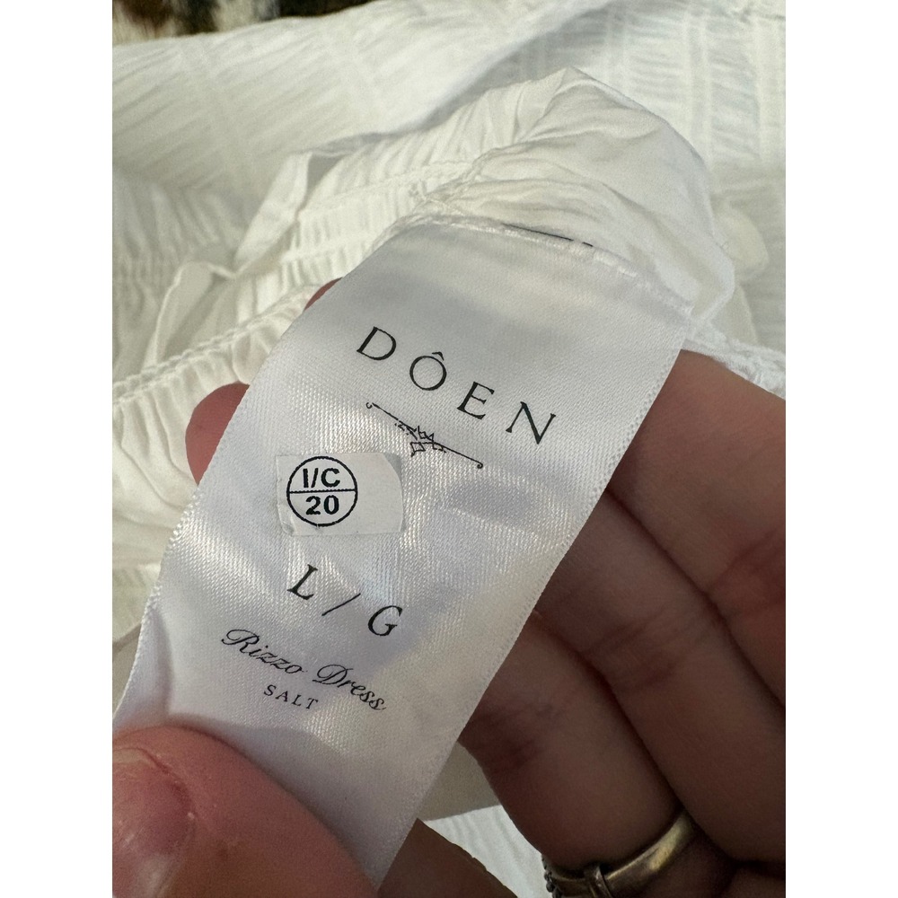 DOEN NEW Rizzo Dress In Salt‎ Size Large - Picture 9 of 10